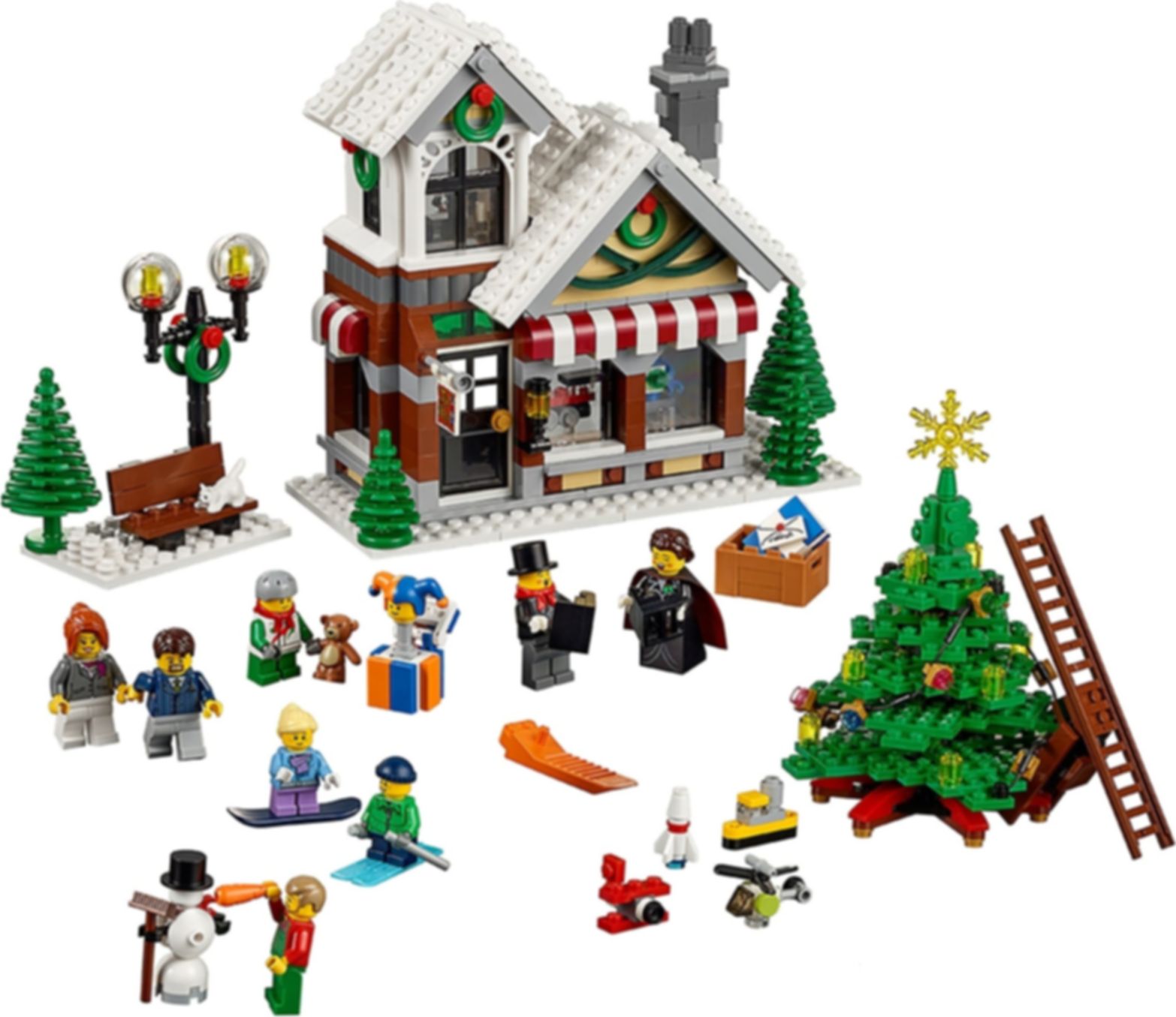 LEGO® Icons Negozio di giocattoli invernale componenti