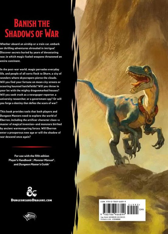 Eberron: Rising from the Last War parte posterior de la caja