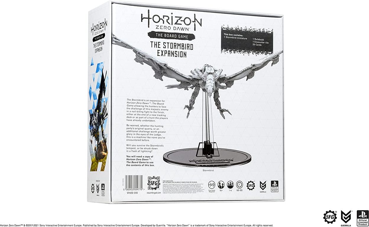 Horizon Zero Dawn: The Board Game – Stormbird achterkant van de doos