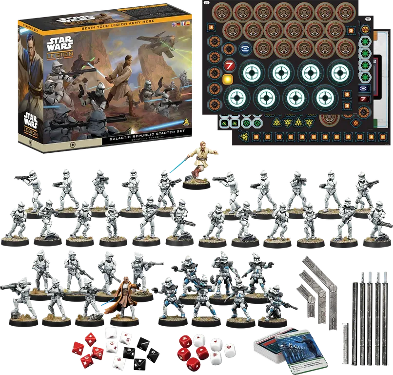 Star Wars: Legion - Galactic Republic Starter Set composants