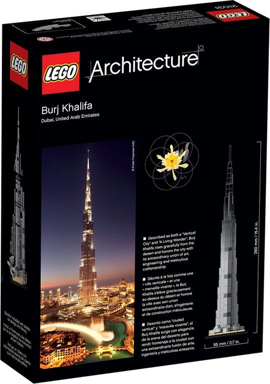 LEGO® Architecture Burj Khalifa achterkant van de doos