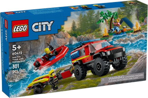 LEGO® City 4x4 Fire Truck with Rescue Boat