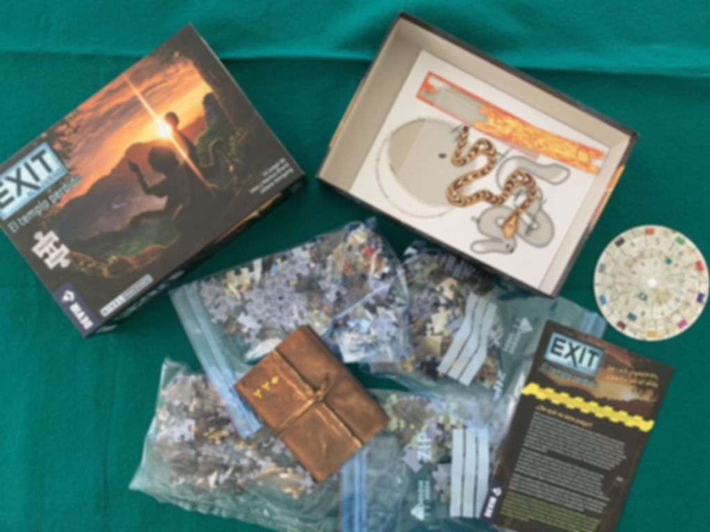 EXIT: Das Spiel + Puzzle – Der verschollene Tempel komponenten
