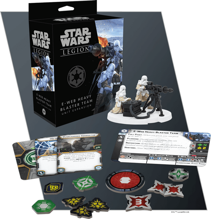 Star Wars: Legion – E-Web Heavy Blaster Team Unit Expansion componenti