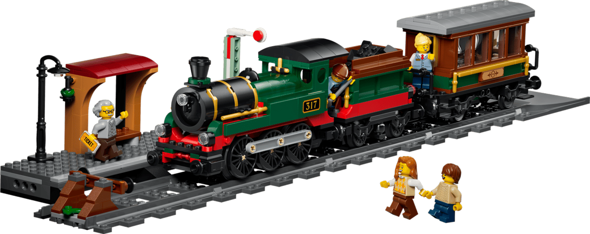 LEGO® City Vintage Steam Train components