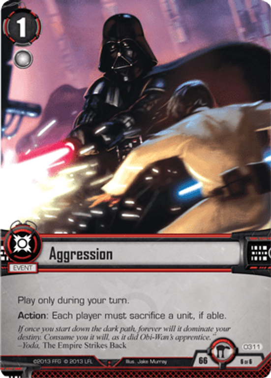 Star Wars: El Juego de Cartas - Huida de Hoth Aggression carta