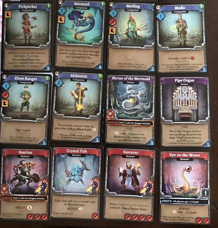 Clank! Sunken Treasures cards