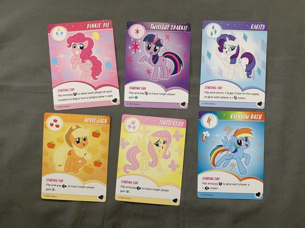 My Little Pony: Adventures in Equestria Deck-Building Game cards