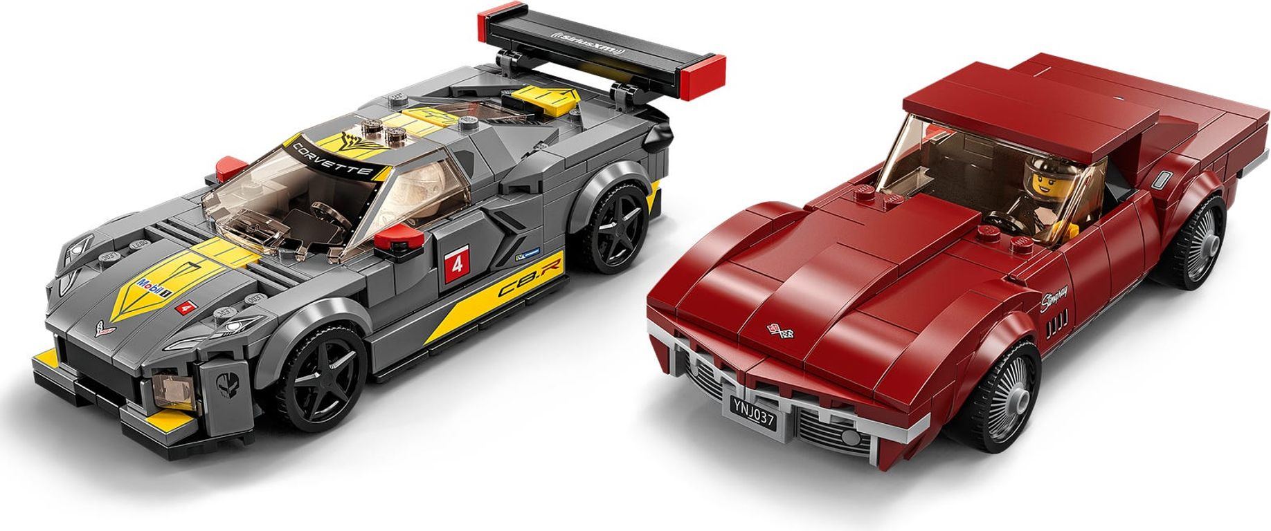 LEGO® Speed Champions Deportivo Chevrolet Corvette C8.R y Chevrolet Corvette de 1968 jugabilidad