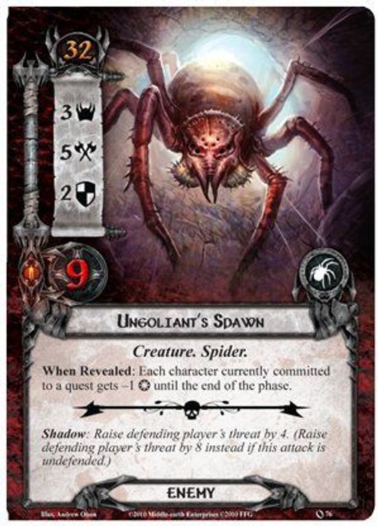 Le Seigneur des Anneaux: Le jeu de cartes Spider carte