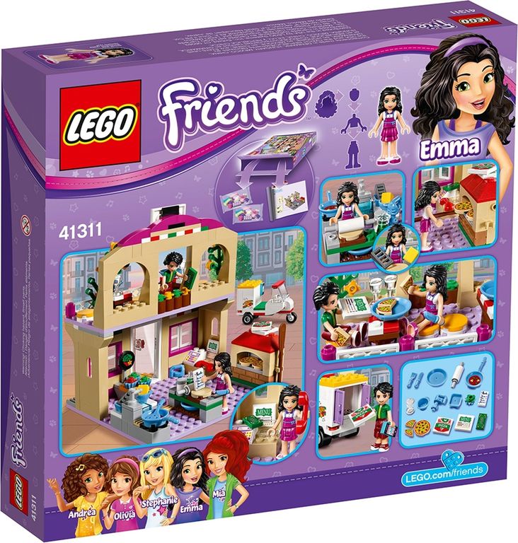 LEGO® Friends La pizzeria d'Heartlake City dos de la boîte