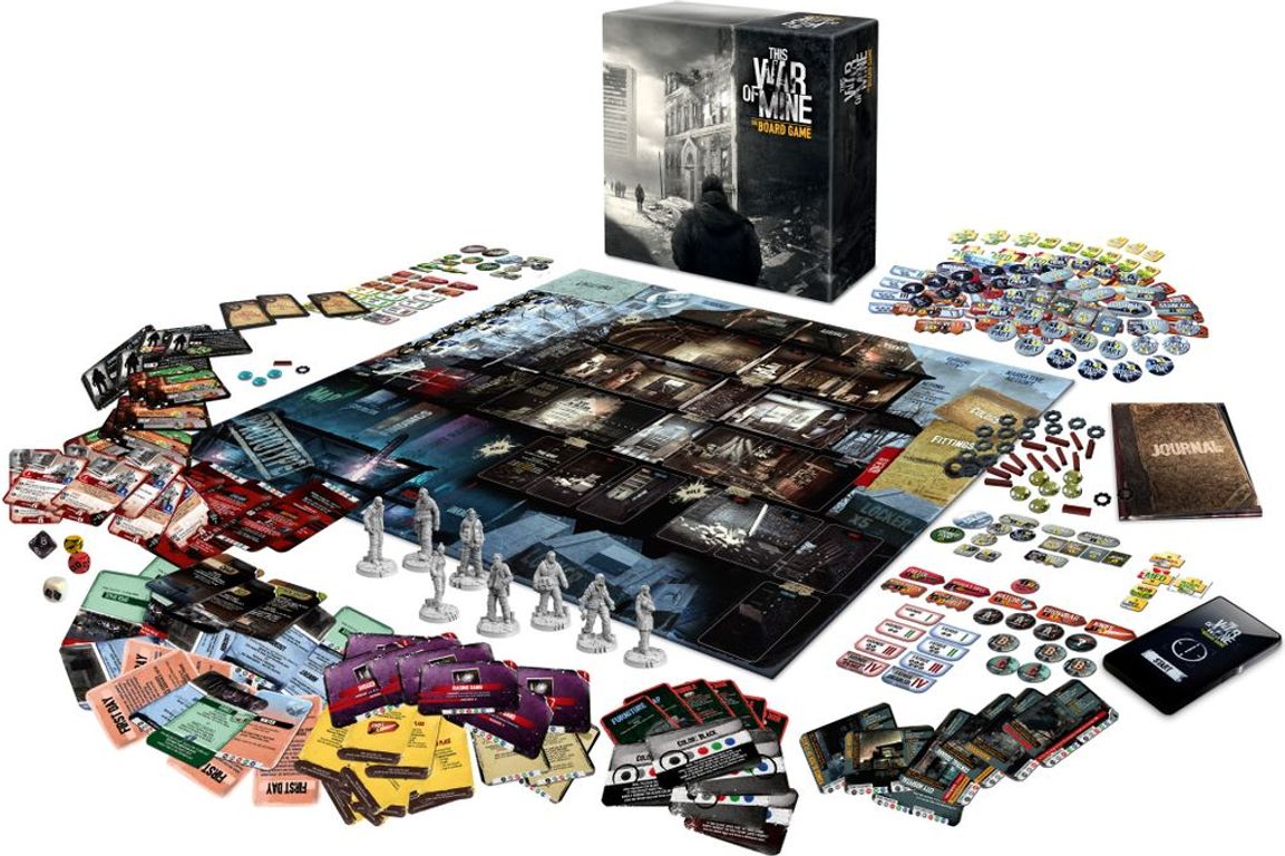 This War of Mine: The Board Game components
