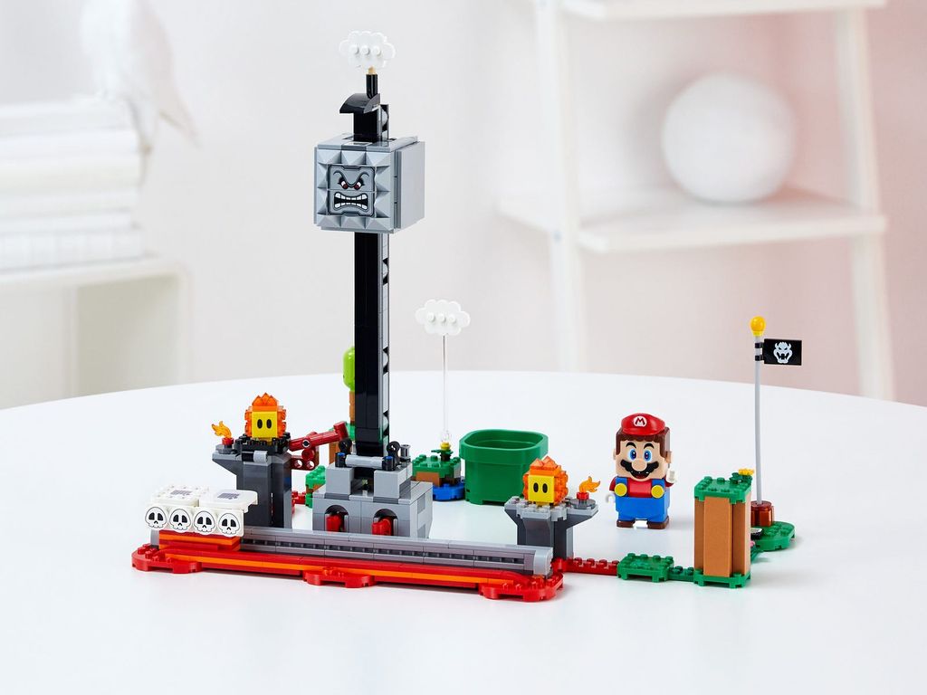 LEGO® Super Mario™ Thwomp Drop Expansion Set components