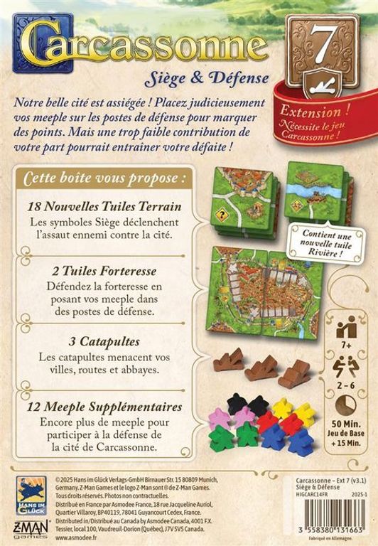 Carcassonne: Siège & Défense dos de la boîte
