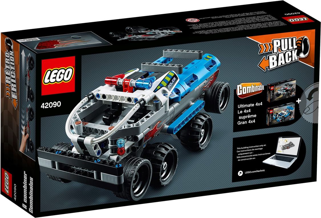 LEGO® Technic Fluchtfahrzeug rückseite der box