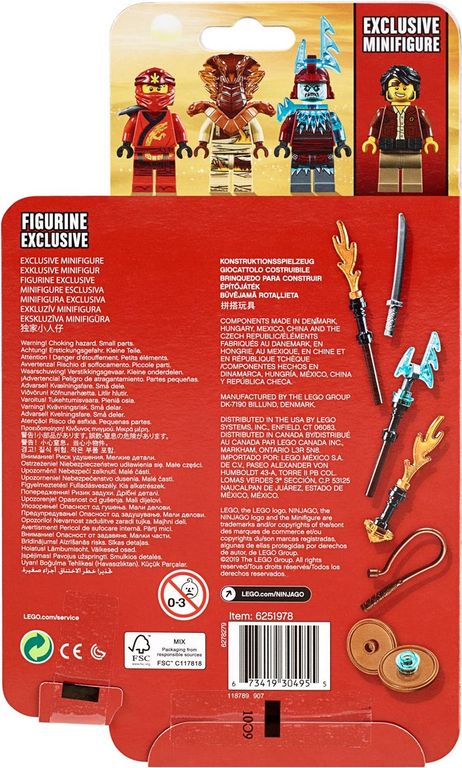 LEGO® Ninjago Pack de figurines – NINJAGO® 2019 dos de la boîte