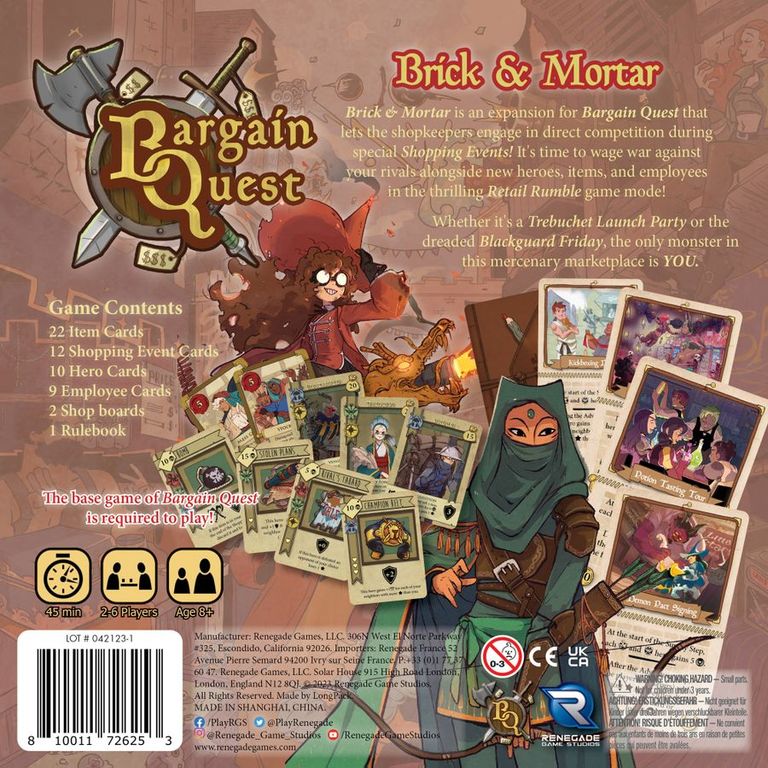 Bargain Quest: Brick & Mortar achterkant van de doos