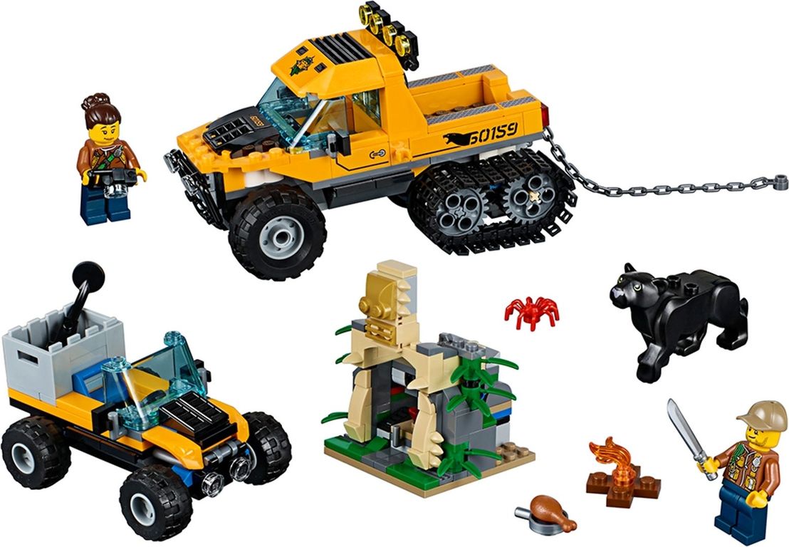 LEGO® City Mission mit dem Dschungel-Halbkettenfahrzeug komponenten