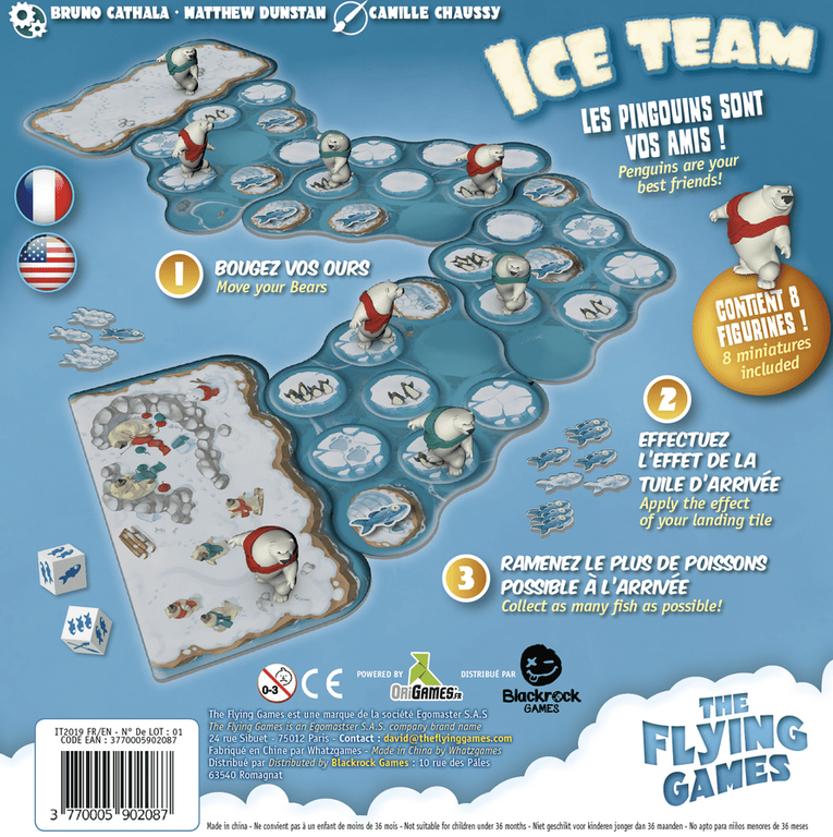 Ice Team parte posterior de la caja