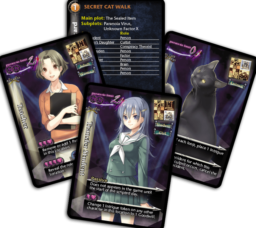 Tragedy Looper: Cosmic Evil cartes