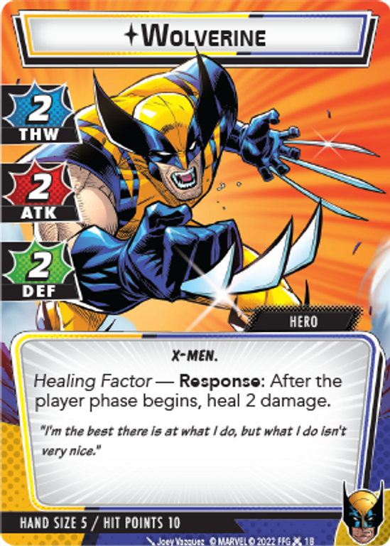 Marvel Champions: El Juego de Cartas – Wolverine Pack de Héroe carta