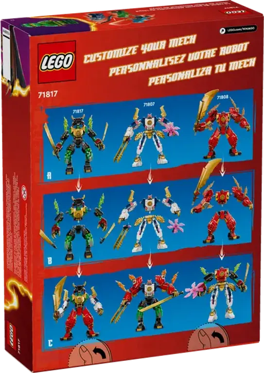 LEGO® Ninjago Le robot du pouvoir élémentaire de Lloyd dos de la boîte