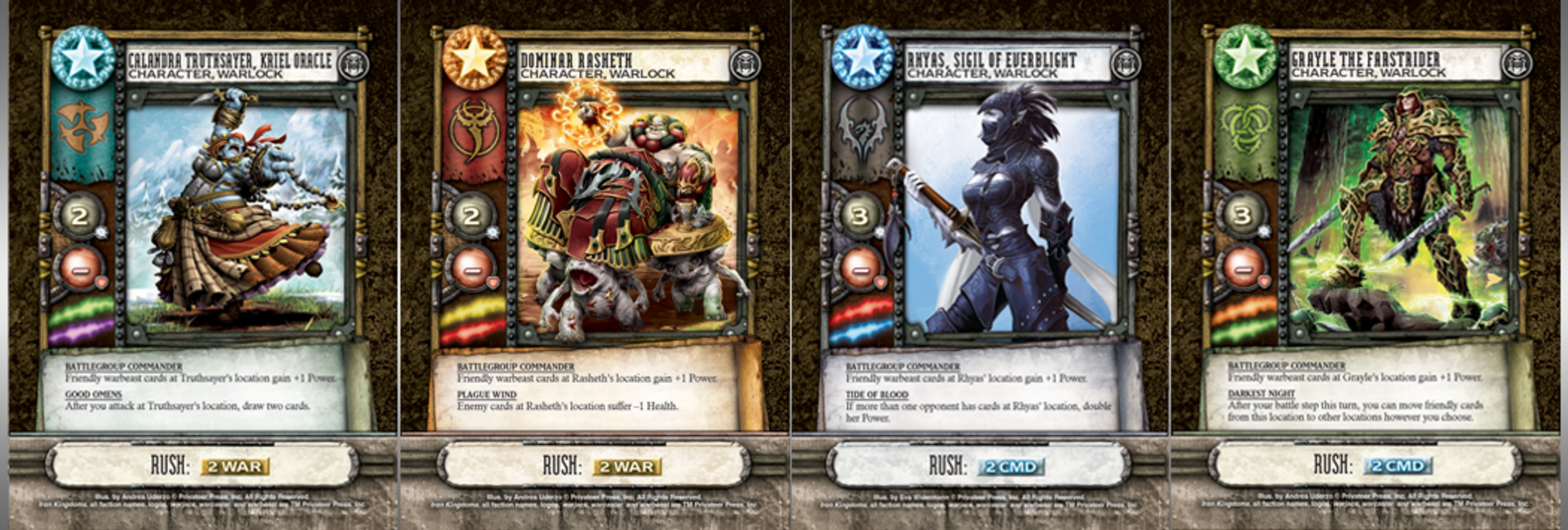 Warmachine: High Command – Faith & Fortune kaarten