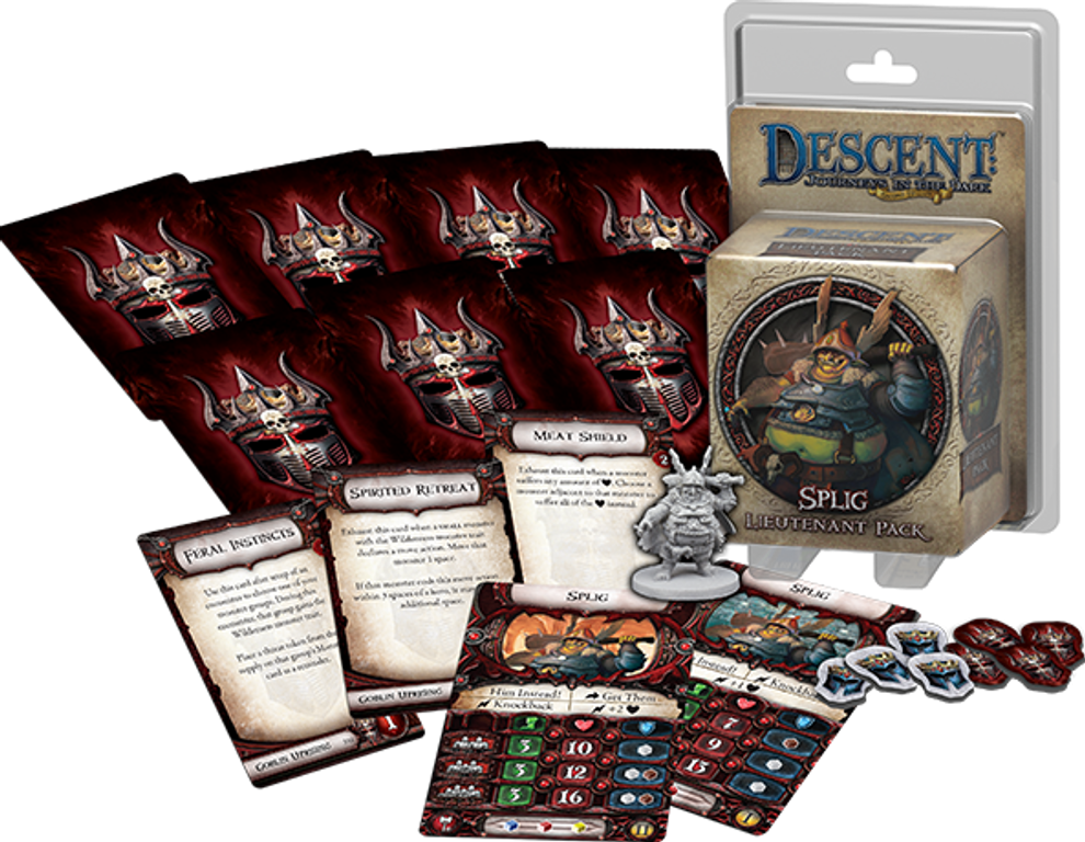 Descent: Journeys in the Dark (Second Edition) - Splig Lieutenant Pack composants