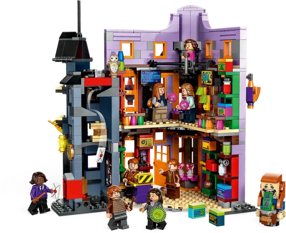 LEGO® Harry Potter™ Winkelgasse™: Weasleys Zauberhafte Zauberscherze spielablauf