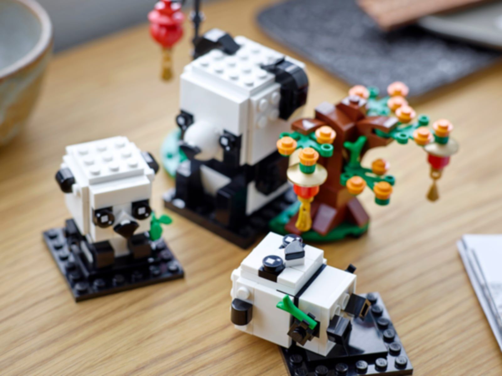 LEGO® BrickHeadz™ Panda's voor Chinees nieuwjaar componenten