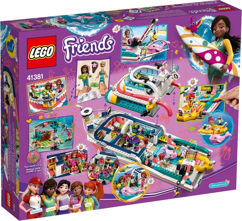 LEGO® Friends Rescue Mission Boat back of the box
