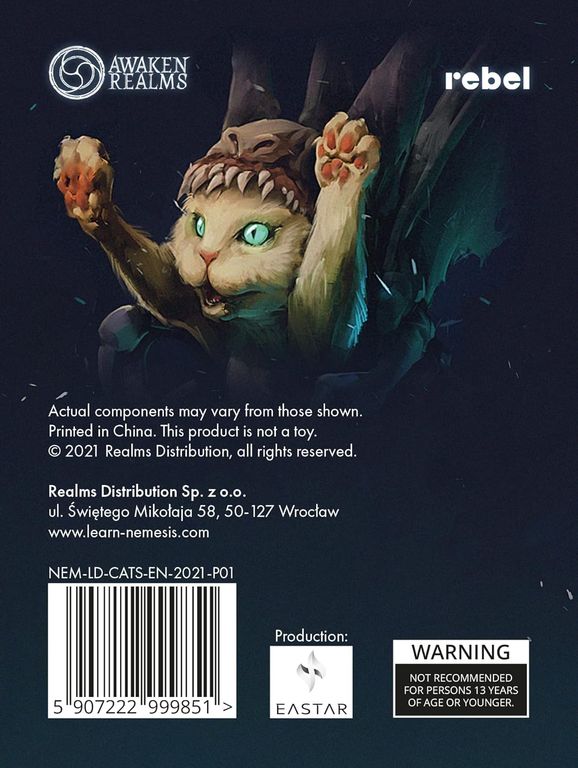 Nemesis: Spacecats back of the box
