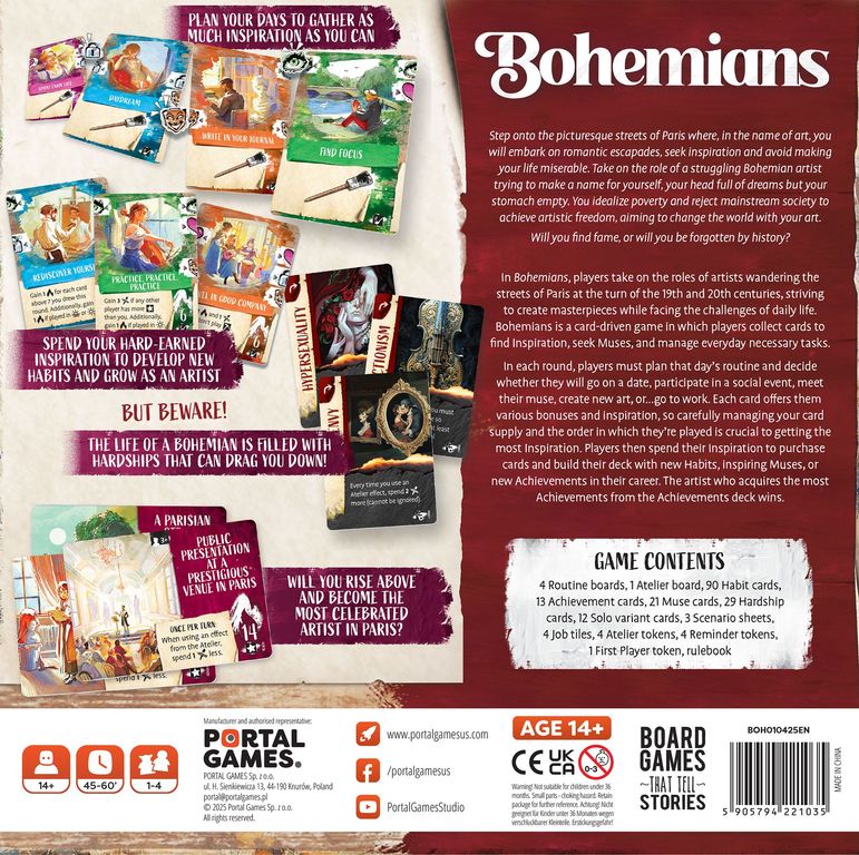 Bohemians back of the box