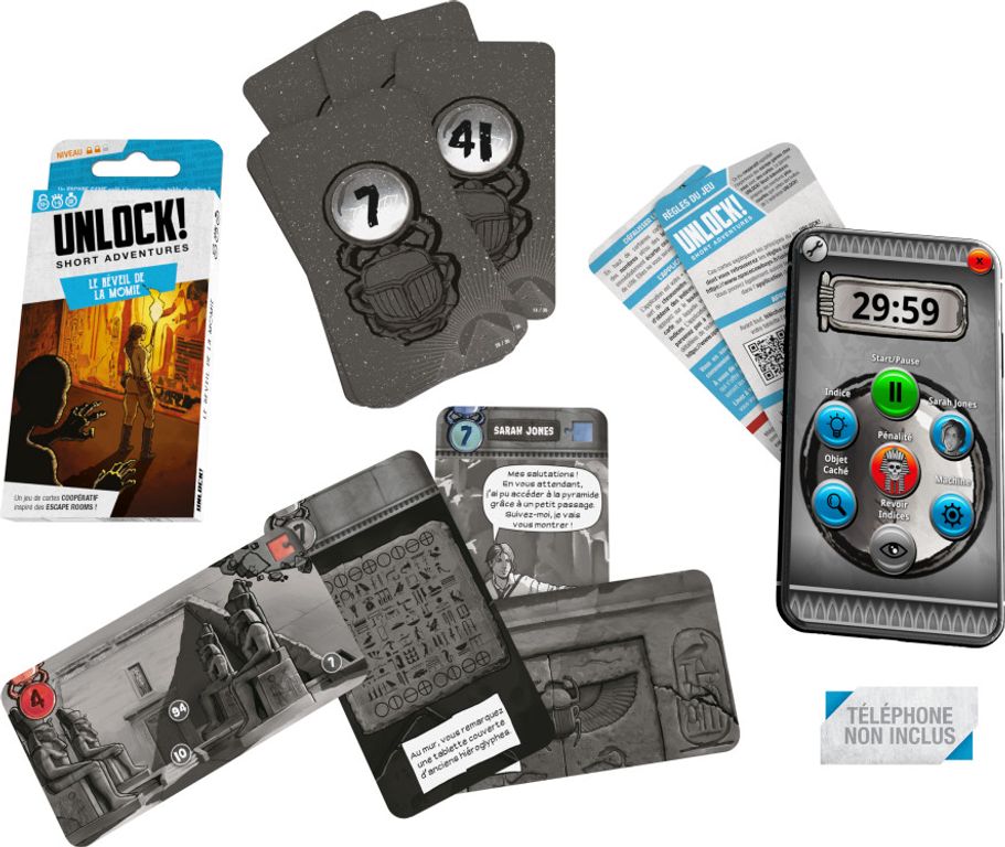 Unlock!: Short Adventures – The Awakening of the Mummy components