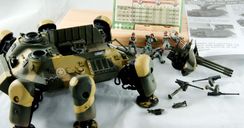 Dust Tactics: Allies Heavy Support Walker - "Long Tom II / Mobile HQ / Skysweeper" componenten