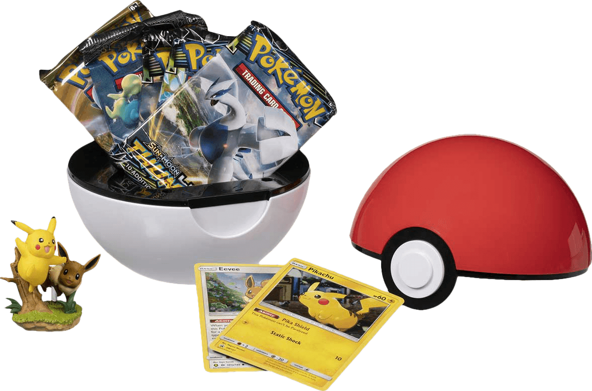 Pokémon TCG: Pikachu & Eevee Poké Ball Collection componenti