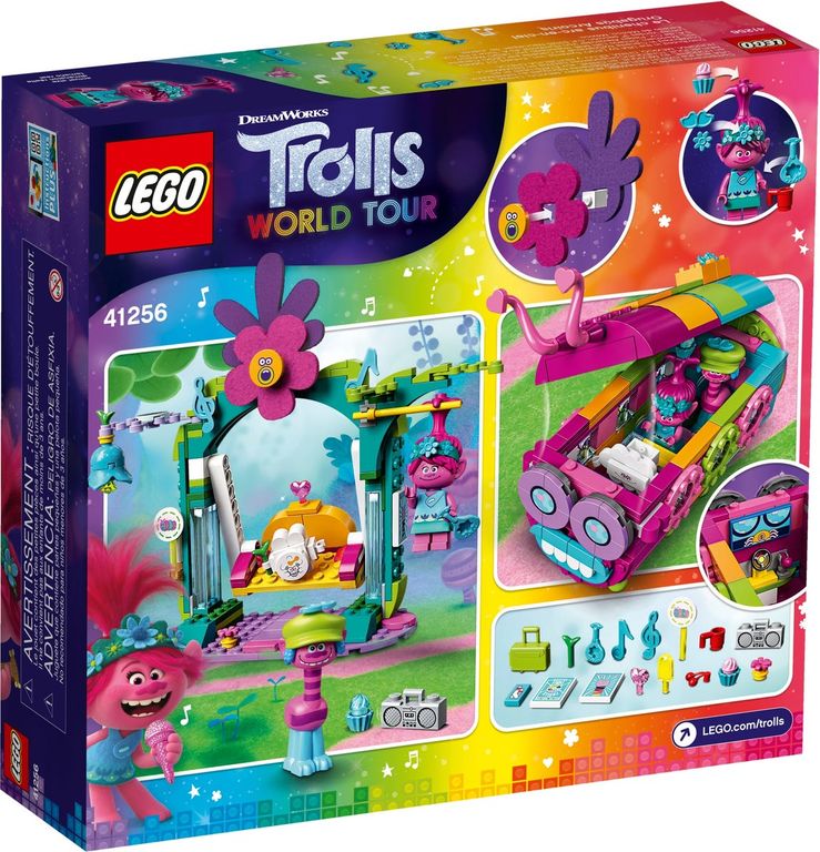 LEGO® Trolls Regenboogrupsbus achterkant van de doos