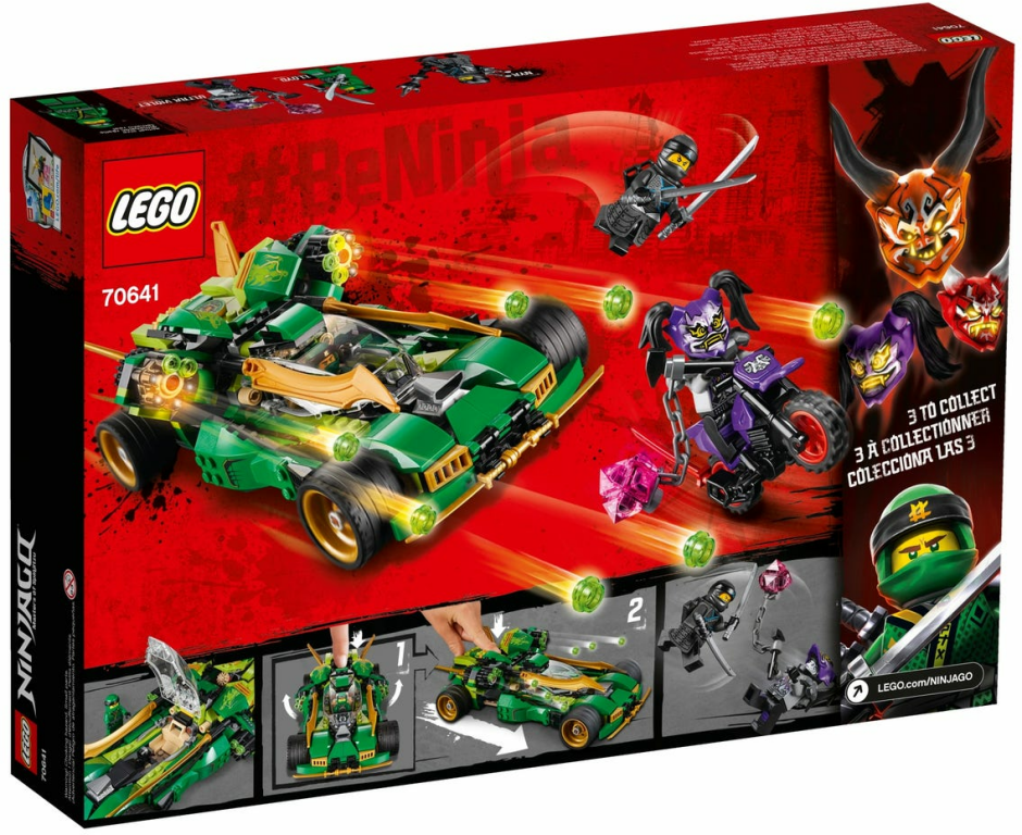 LEGO® Ninjago Ninja Nightcrawler parte posterior de la caja