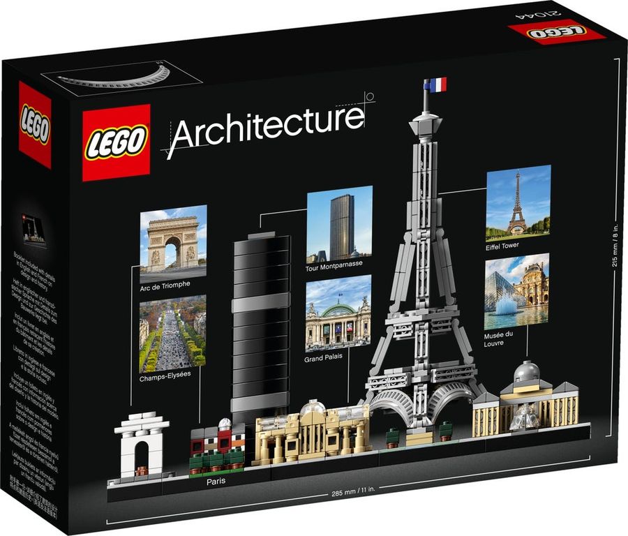 LEGO® Architecture Parijs achterkant van de doos