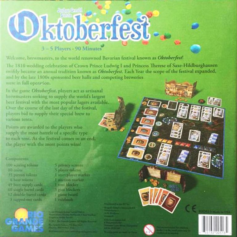 Oktoberfest achterkant van de doos