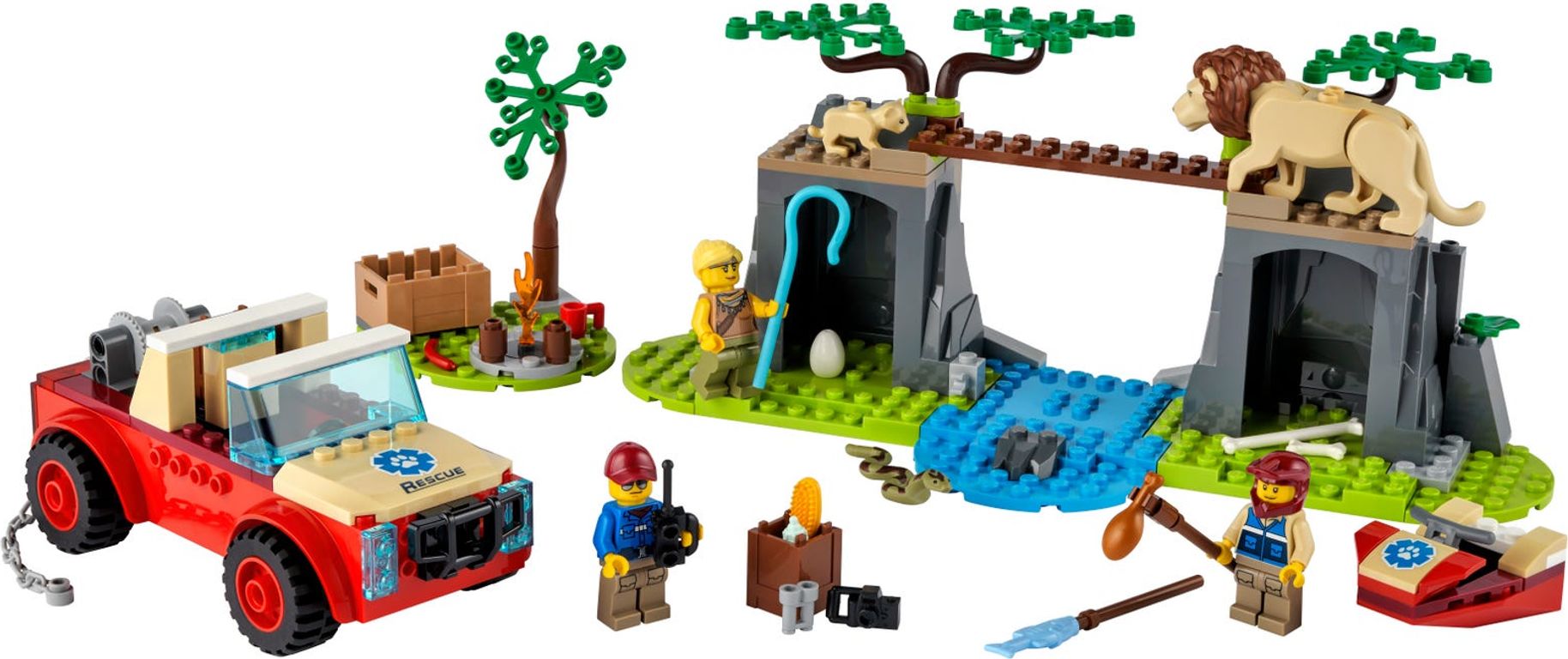 LEGO® City Rescate de la Fauna Salvaje: Todoterreno partes