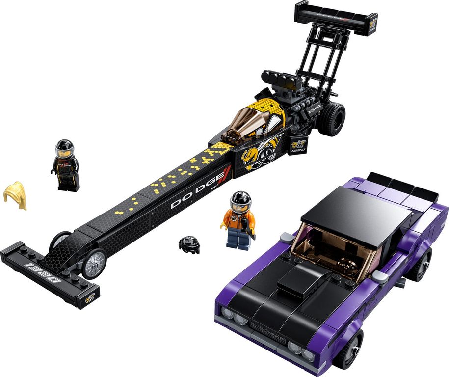 LEGO® Speed Champions Drágster Mopar Dodge//SRT Top Fuel y Dodge Challenger T/A de 1970 partes