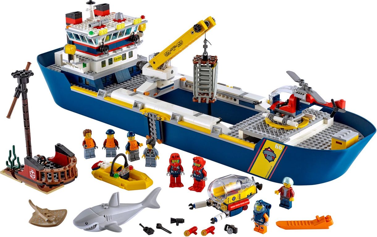 LEGO® City Le bateau d'exploration océanique composants