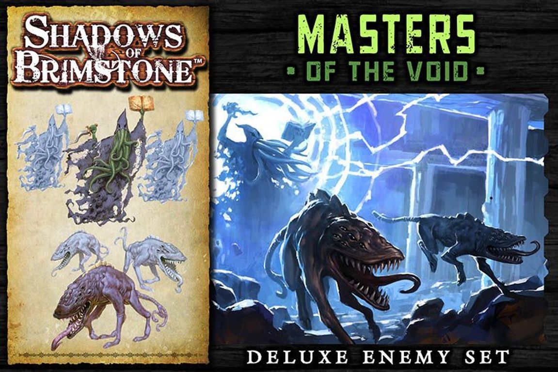 Shadows of Brimstone: Masters of the Void Deluxe Enemy Pack achterkant van de doos