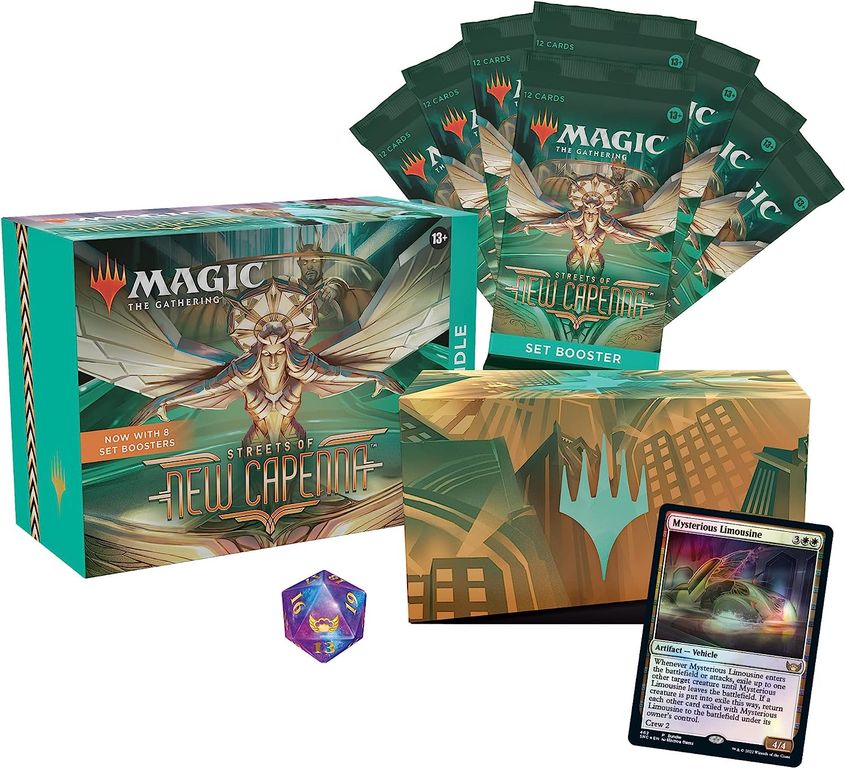 Magic The Gathering: Streets of New Capenna Bundle components