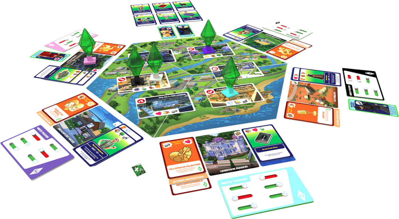 The Sims Board Game components