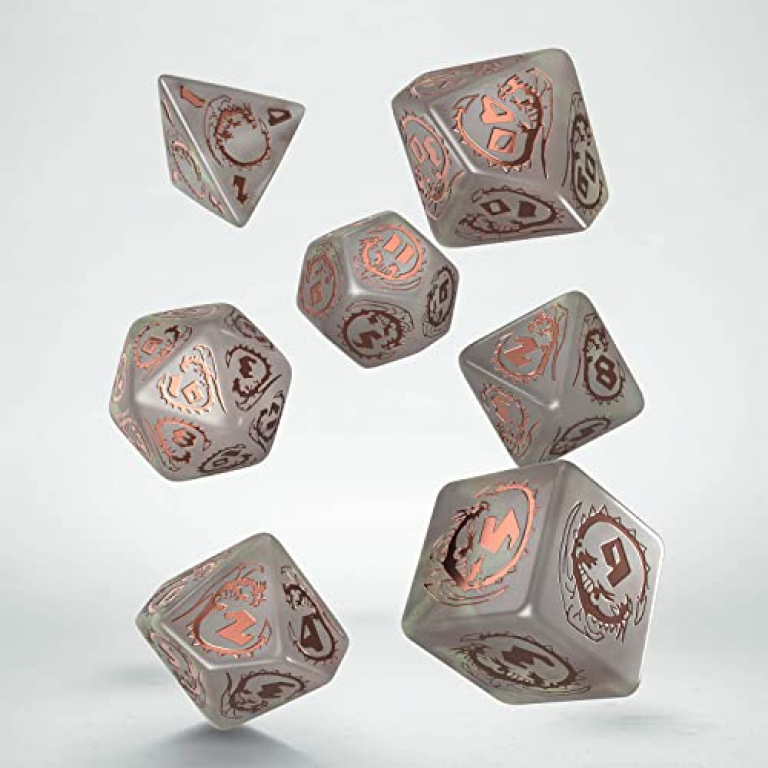 Dragons Dice Set Quartz dobbelstenen