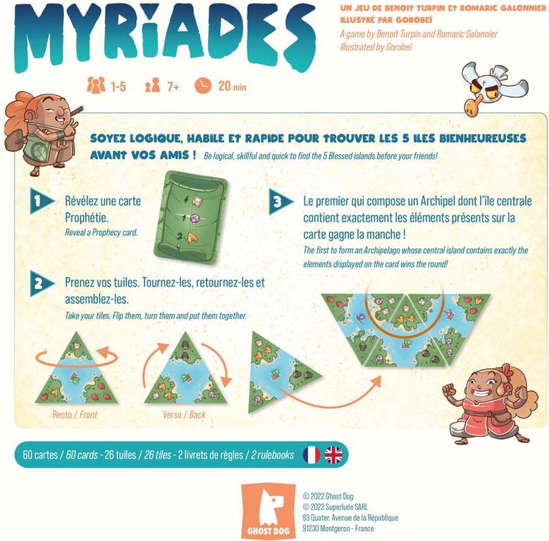 Myriades dos de la boîte