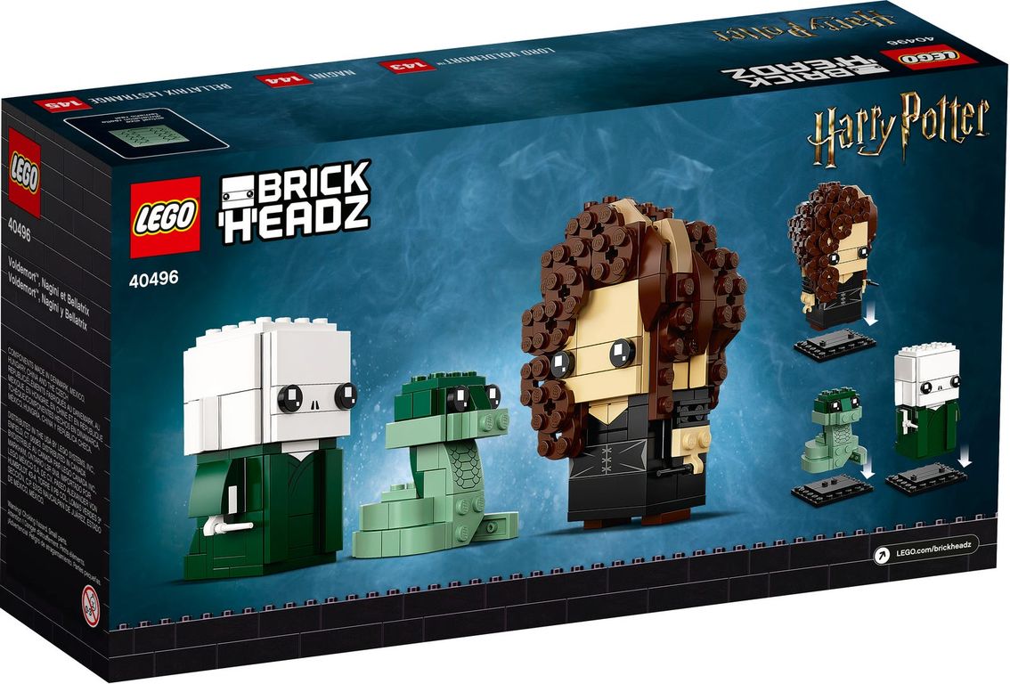 LEGO® BrickHeadz™ Voldemort™, Nagini & Bellatrix back of the box