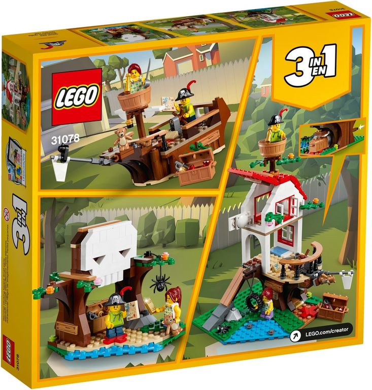 LEGO® Creator Boomhutschatten achterkant van de doos